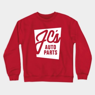 JC Auto Parts - (Double-Sided Alt Design White on Solid Color) Crewneck Sweatshirt